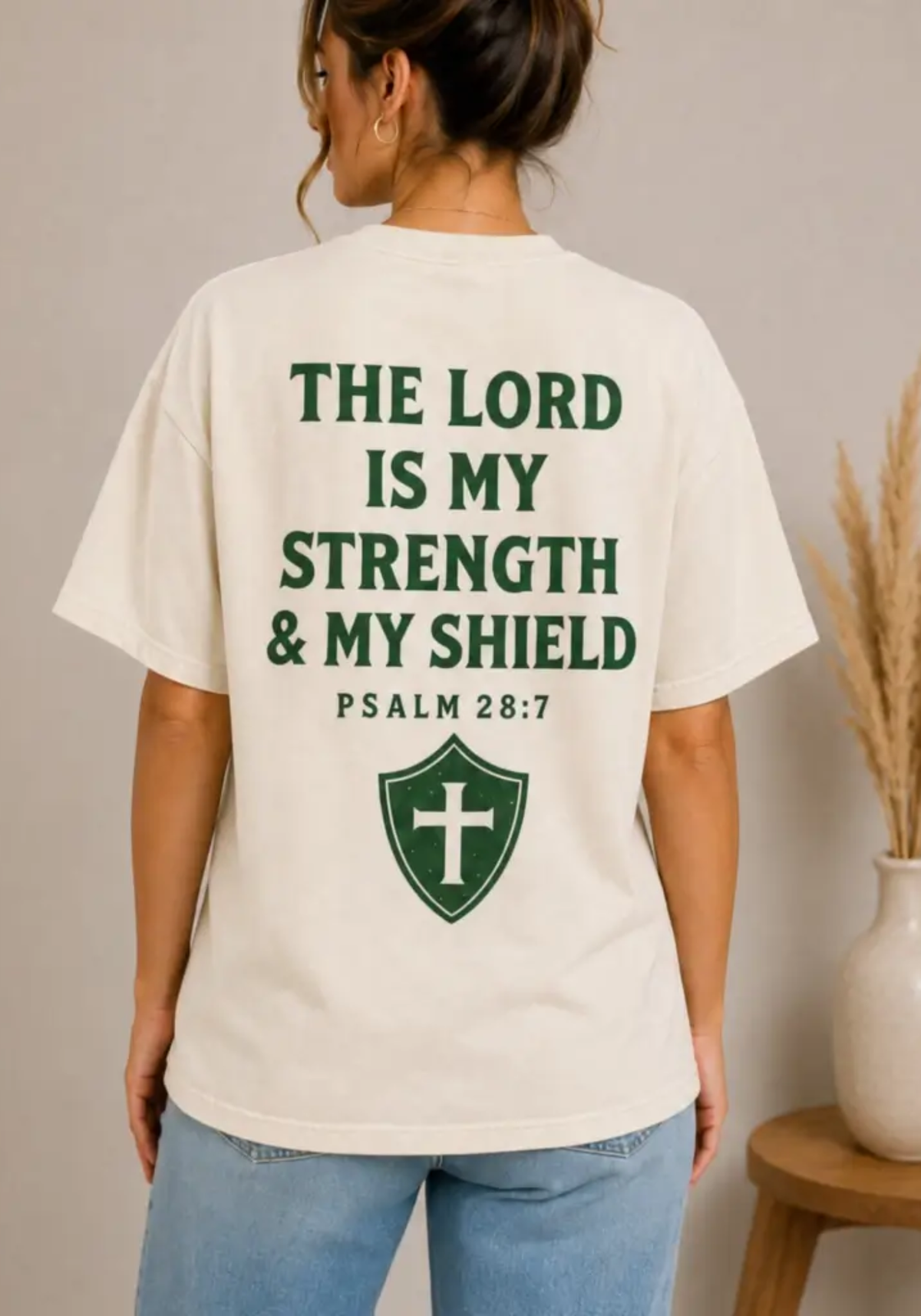 The Lord Is My Strength & My Shield – Comfort Colors Christian T-Shirt | Psalm 28:7