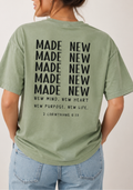 Made New Christian Comfort Colors T-Shirt, sage color