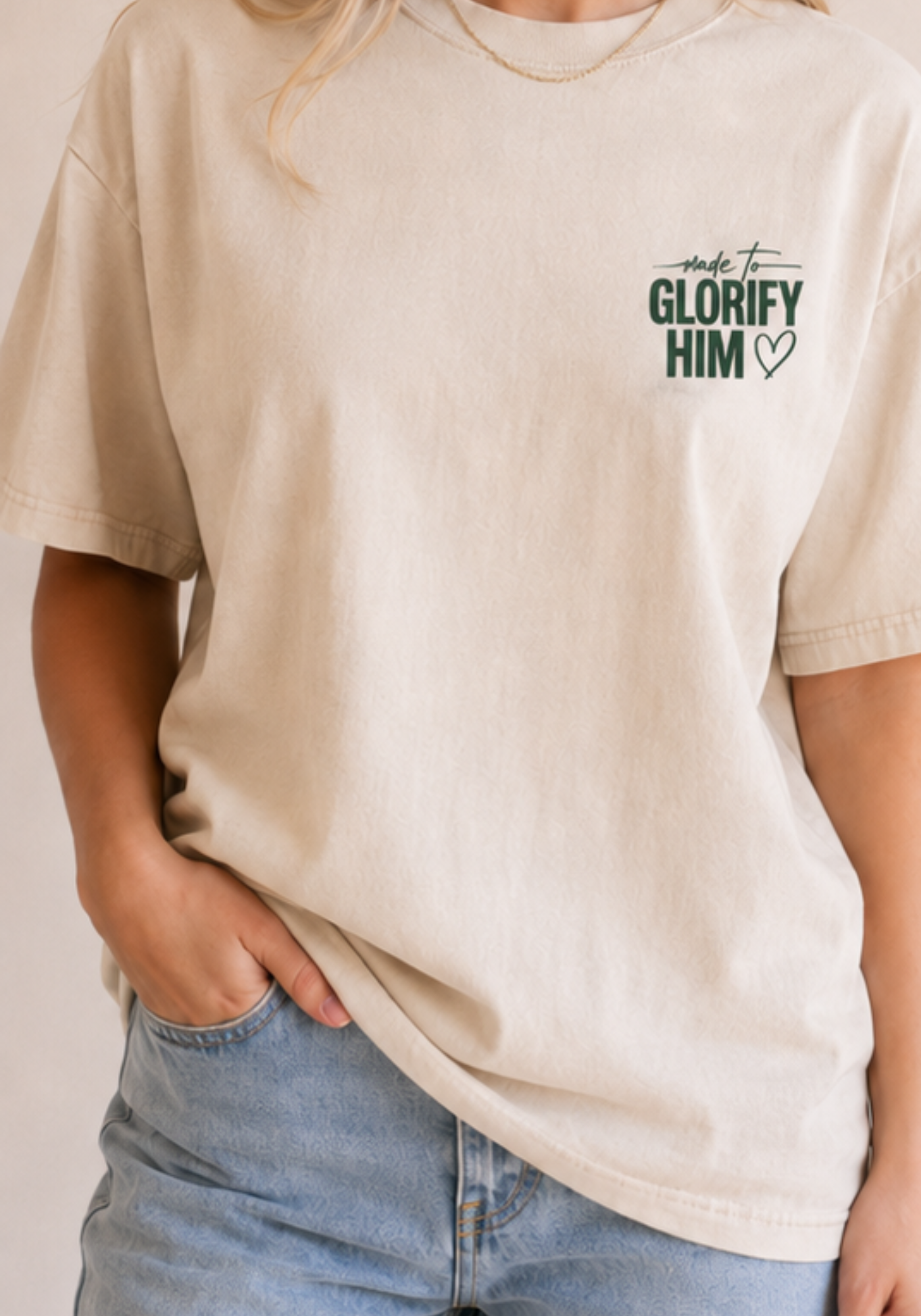 Made to Glorify Him Comfort Colors Christian T-Shirt